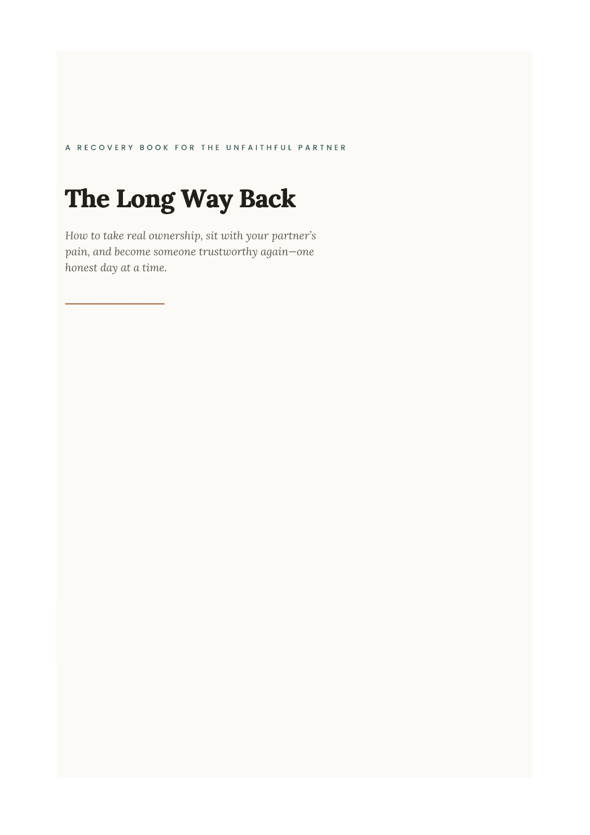 The Long Way Back cover